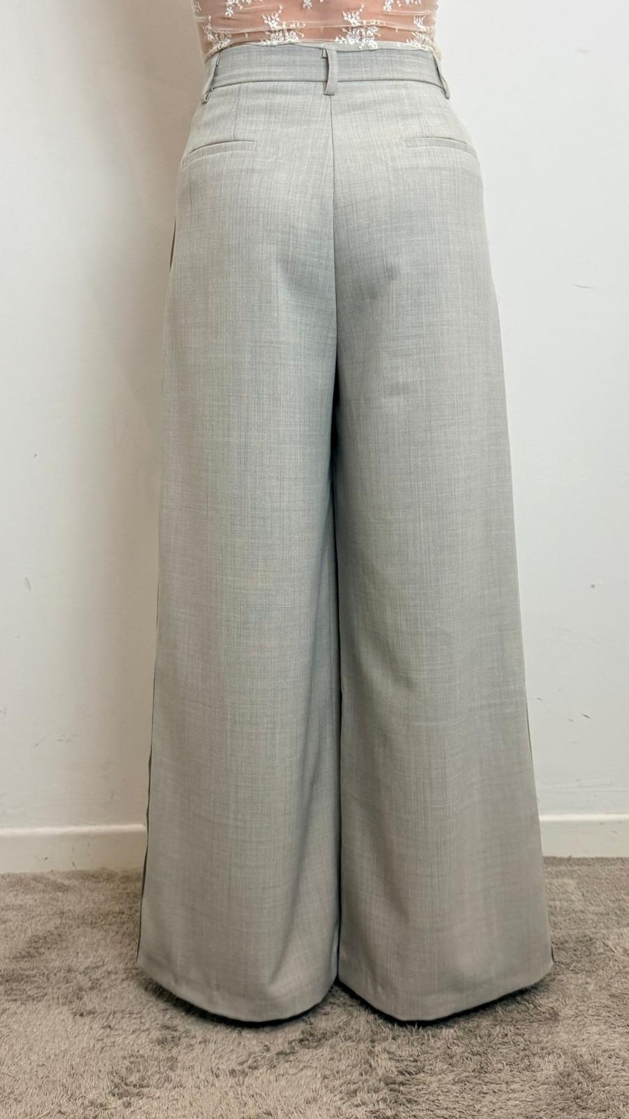 Pantalone Donna Palazzo Grigio | Vita Alta Con Pinces Elegante - Vicolo cod. TAB1036 main:sha1=425797ecdb01f29eb919a97848c601e1e44b9f00