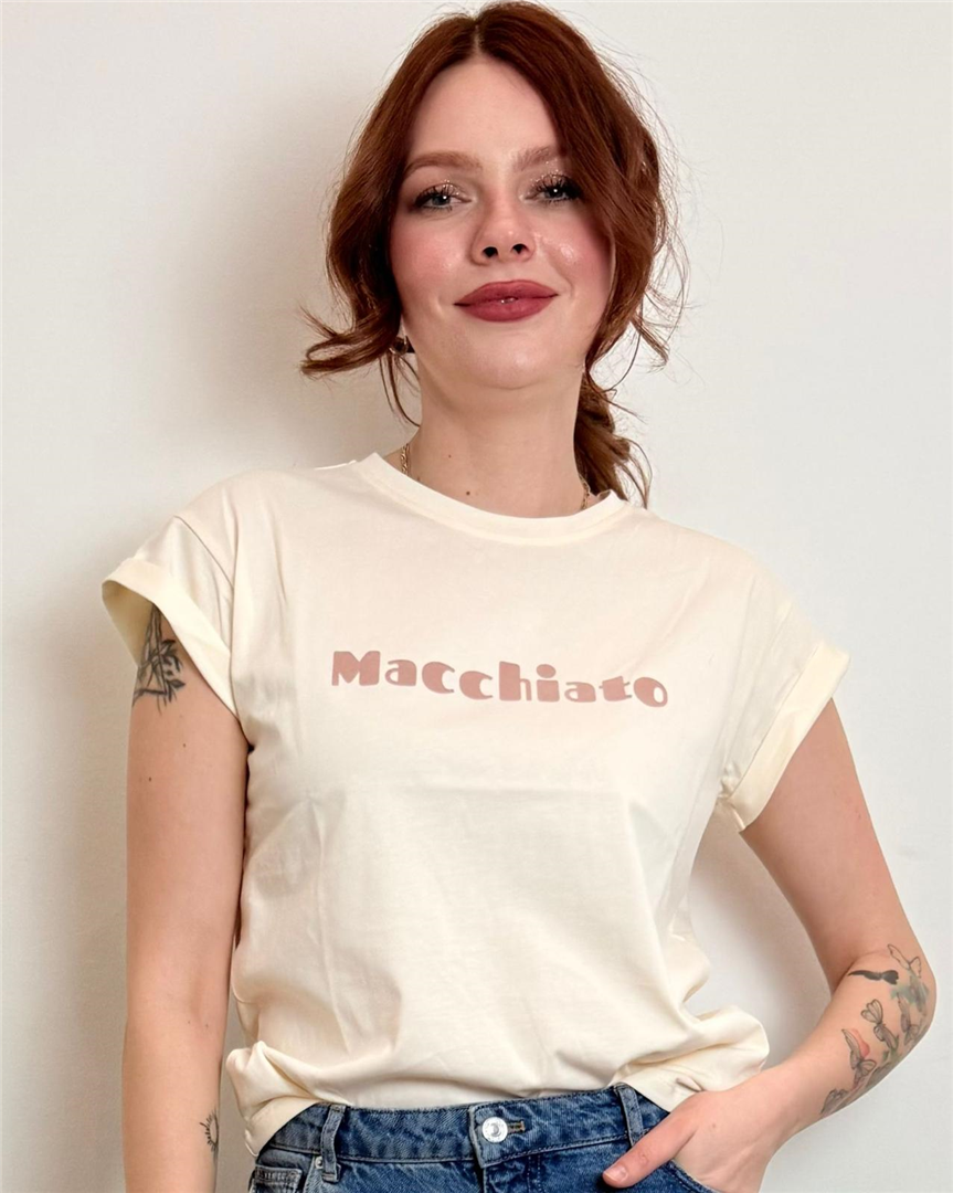 T Shirt Donna Vicolo Con Stampa Scritta – Ristretto, Prosecco, Macchiato In Cotone - Grace & Mila Paris cod. VICO main:sha1=694300cb1f96f84fd666888aff245336a8c0006e