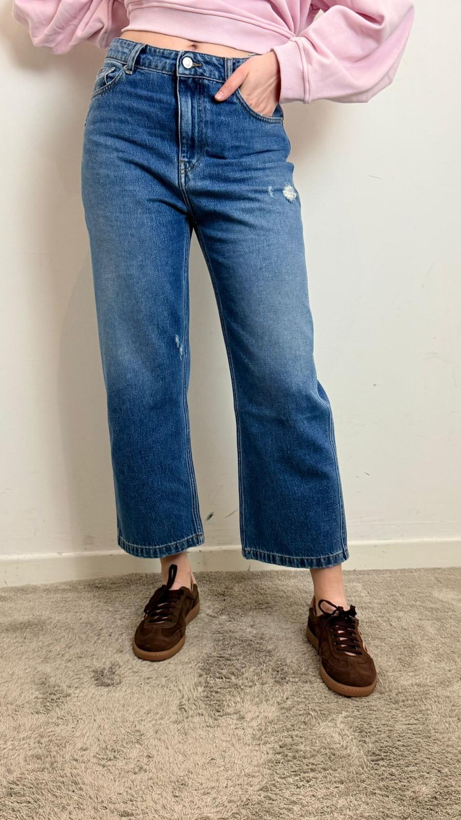 Jeans Kate Donna Wide Leg Vita Alta – Denim Cropped - Vicolo cod. DAB5128 main:sha1=6901c7048fd490964c2b4f6d380e9d0d0c28cd5c