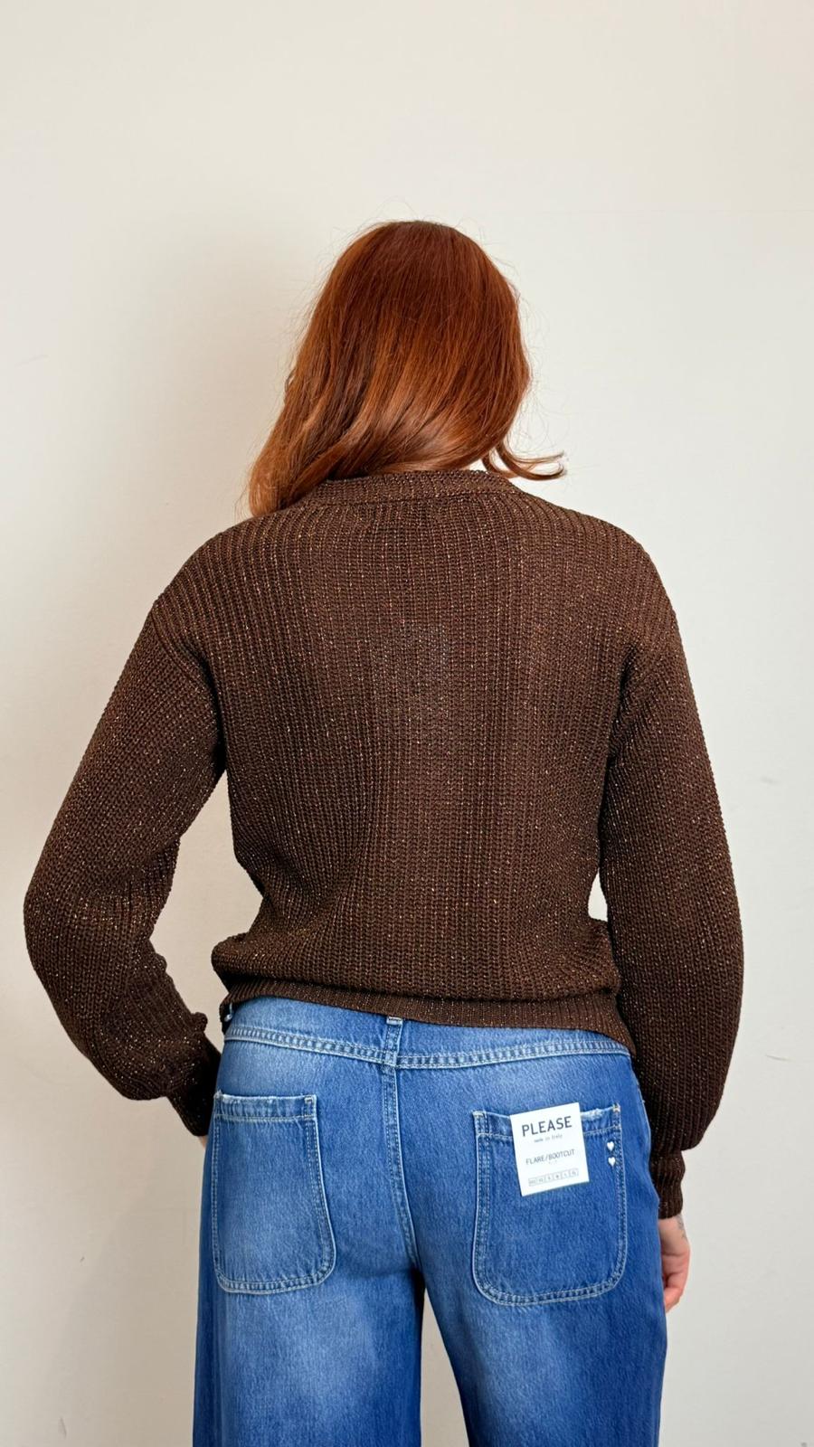 Cardigan In Lurex 3 Bottoni - Please cod. M8510P8011 main:sha1=9d2a19356e28174f60d17be38327dc0f435c3905