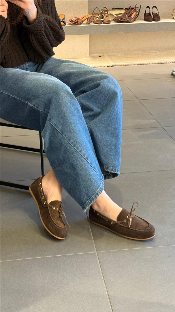 Mocassino Barca Donna Via Mondana In Camoscio – Driver Con Lacci In Pelle - Tantä Rainwear cod. V107 main:sha1=24e8c7c8975868e118835963321c9d5e4609c02c