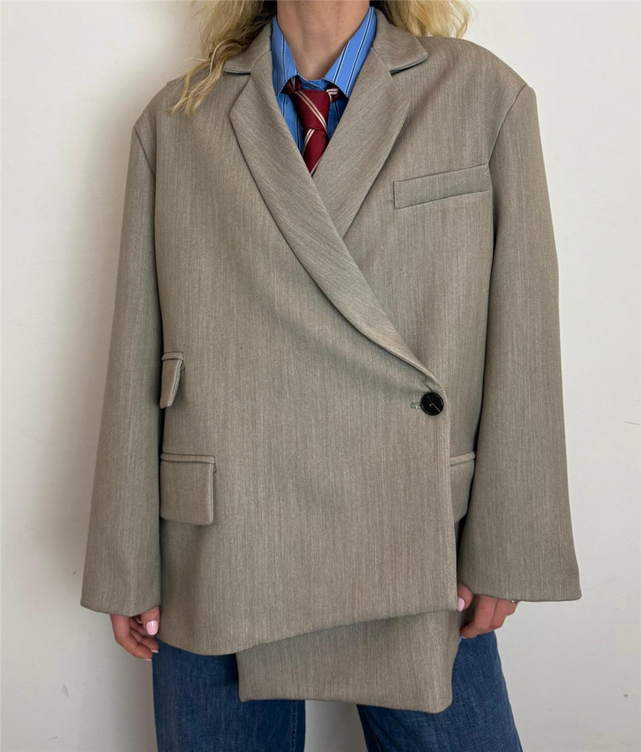 Blazer Over Fiammato Con Chiusura Asimmetrica Haveone - Vicolo cod. TAB1043 main:sha1=c9f8a4d287074f34957406c66006588844d702af