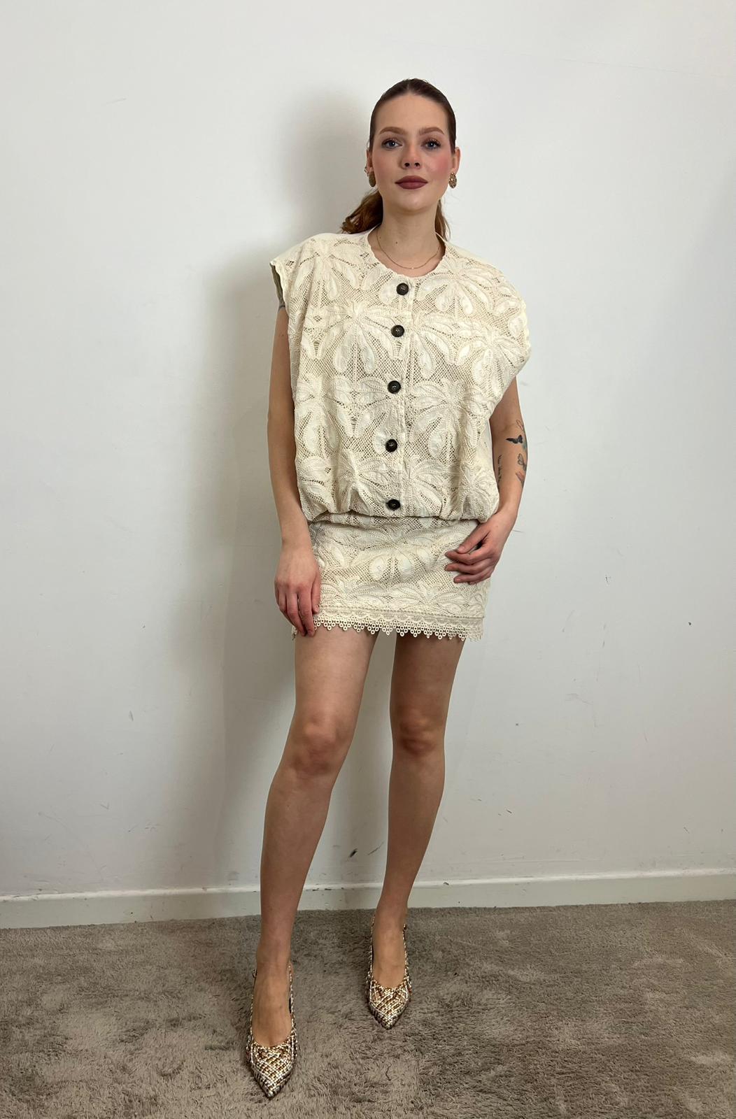 Gonna Mini In Pizzo Macramè - Philia Loft cod. D02E0212 main:sha1=d08c3b3ba099d15900ac762ed84ce70a7279b2fb