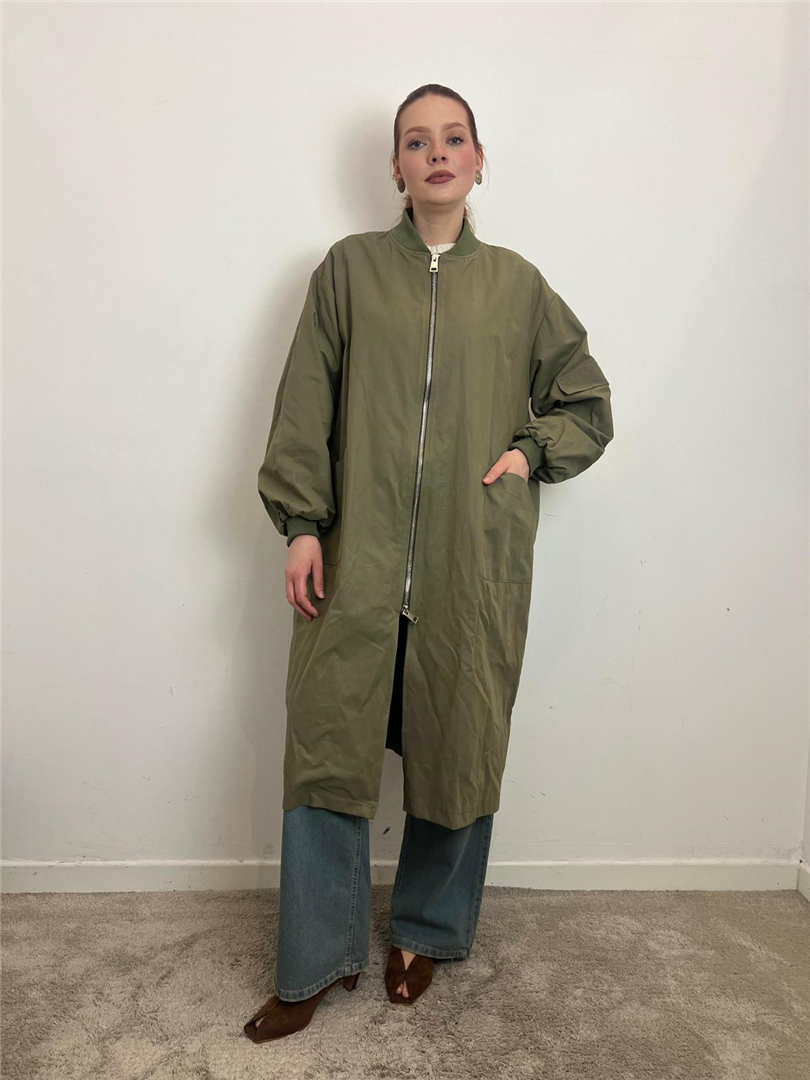 Bomber Over Lungo Colletto E Polsino A Costine - Philia Loft cod. D02N0056 main:sha1=9ad9050d797a1520d0e4037117d285319c2f2f32