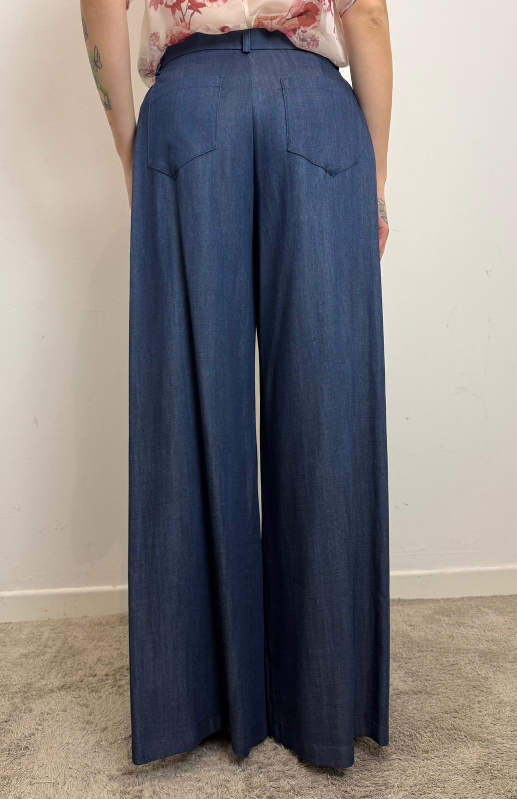 Pantalone Palazzo Effetto Denim - Imperial cod. P9A0LAZ main:sha1=5511e487441ebb8de5e6978d6cc0f6f2d07a8d62