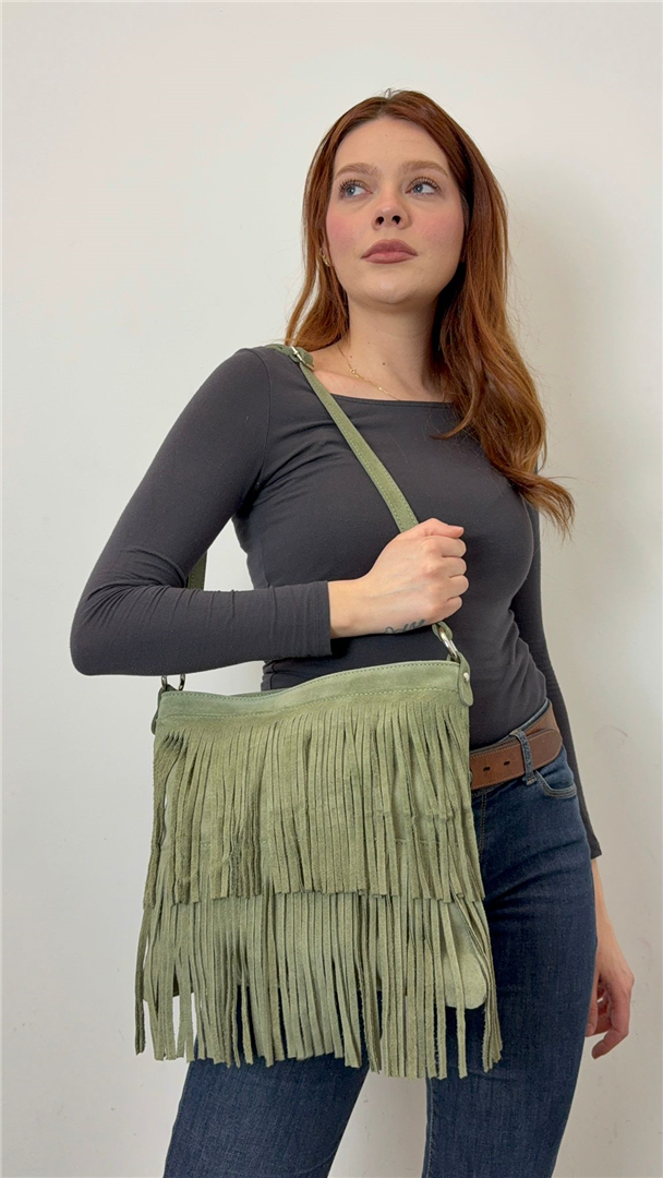 Borsa A Tracolla Rettangolare Con Frange Frontali Lung. Cm 31 H. Cm 30 - Divisione Chickster's cod. M3596 main:sha1=ca80bb8c7a53a068a6a26abbff75dc742a5c992a