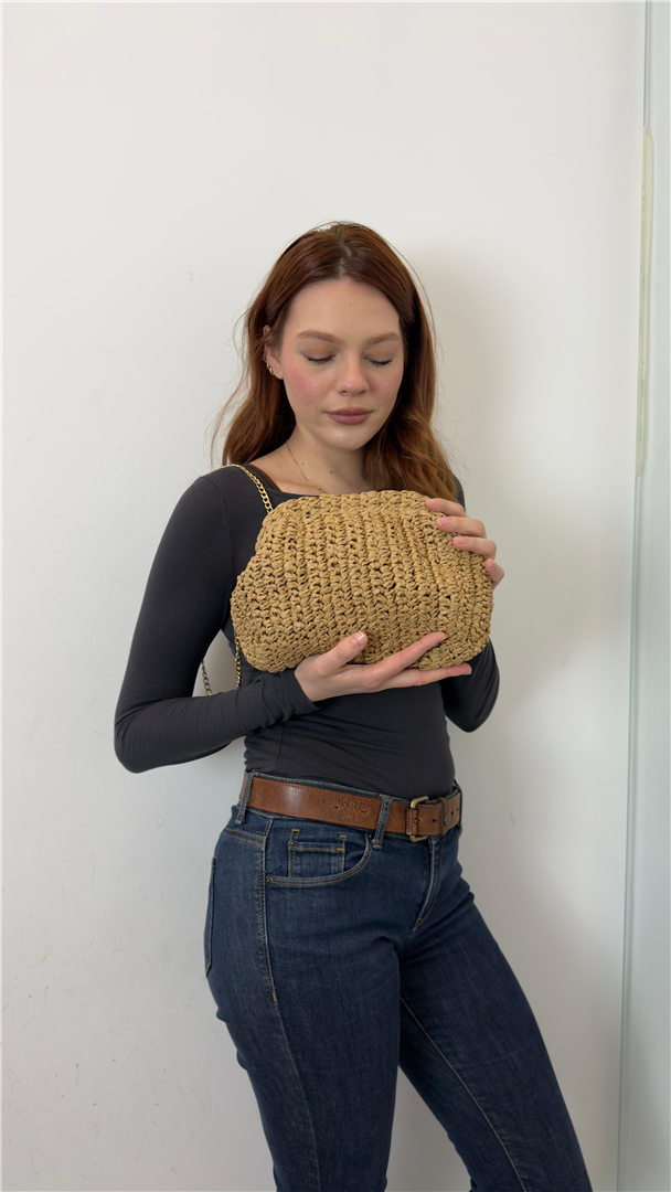 Borsa Pasticcino In Rafia Con Tracolla - Divisione Chickster's cod. M3598 main:sha1=8f41e38d71766874622bcba508a24fb7d818d2ee