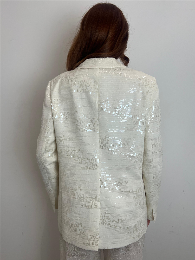 Blazer Regular Fit Con Paillettes E Chiusura A Bottoni - Imperial cod. JAY0LFG main:sha1=39674039604e4c67a8b329eff81d63848fe16f6b