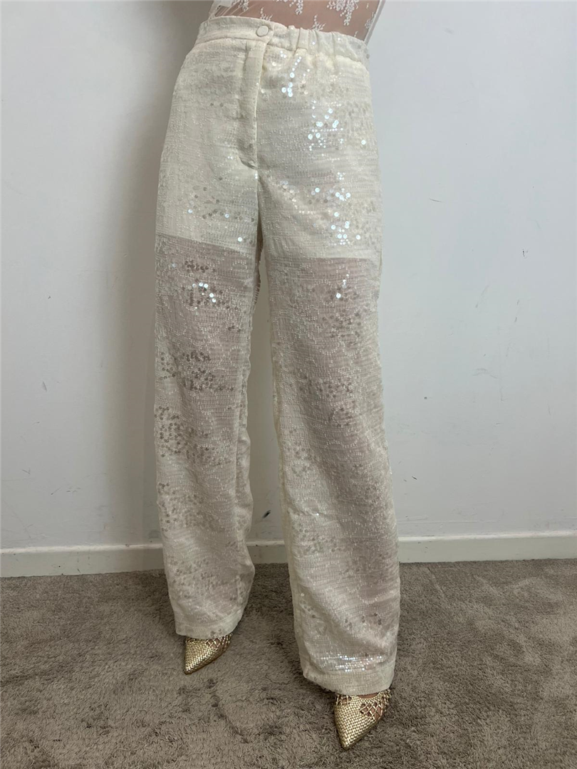 Pantalone Palazzo Con Applicazioni Paillettes - Imperial cod. P9E0LFG main:sha1=23a1d8350bfeb4cb5811e21a74802ec8c4ce35ac