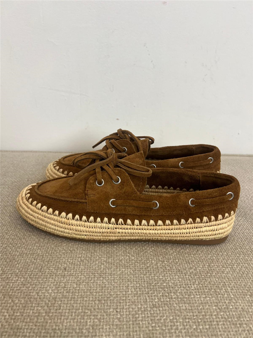 Mocassino Barca In Camoscio, Dettaglio Raffia - Ovye' cod. 26/F25604 main:sha1=8e53ad9f9ddd6dd16280fa382fbd9288521f83a0