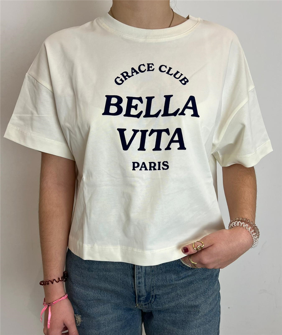 T Shirt Stampa Bella Vita - Grace & Mila Paris cod. SS2617103 main:sha1=c2aebb6c2e1f1455a4e581d6313a7c51cb6e70f2