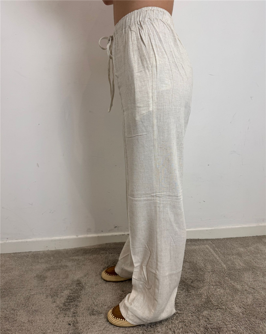 Pantalone Palazzo Misto Lino Con Elastico E Coulisse - Grace & Mila Paris cod. SS2613034 main:sha1=2456ceca6003633627f68905b63c456a3dcbbbfa