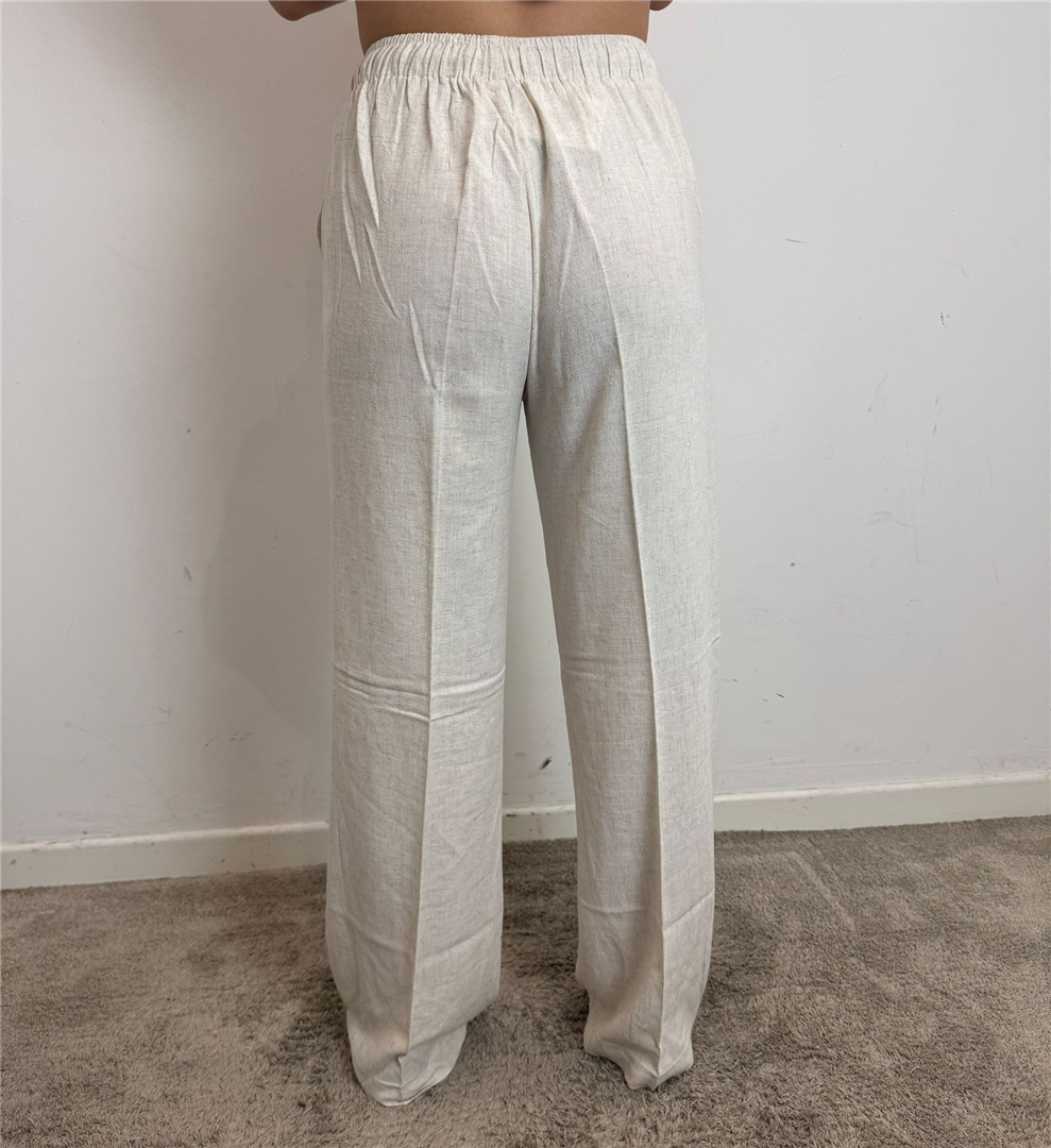 Pantalone Palazzo Misto Lino Con Elastico E Coulisse - Grace & Mila Paris cod. SS2613034 main:sha1=8aaee74cc91eaaa8375cdc02c5e92577f5f85c1a