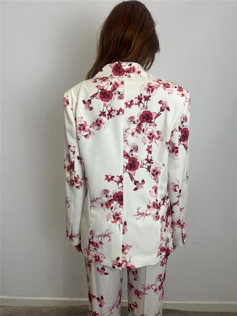 Blazer Doppiopetto Stampa Floreale Tasche Frontali - Imperial cod. JBO4LJE main:sha1=c647d66f2baa57715accdb700f7d39c9b8fc0632