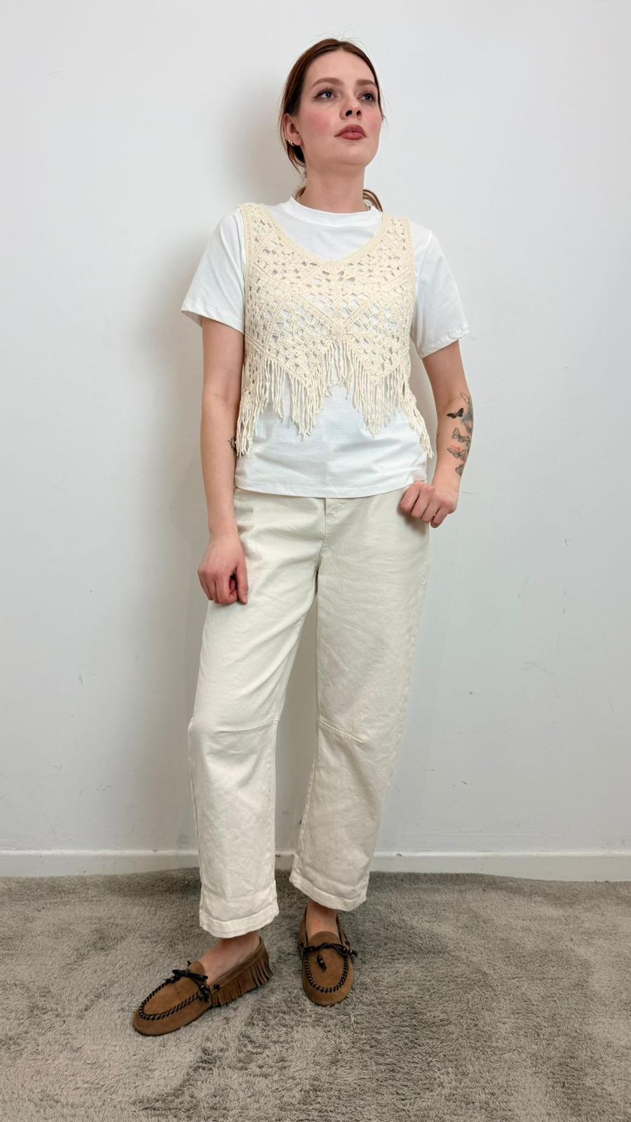 T Shirt Con Gilet In Crochet - Vicolo cod. TAB1418 main:sha1=a4af48bfc1c1825cee71a7b5437c5825e43dafd5