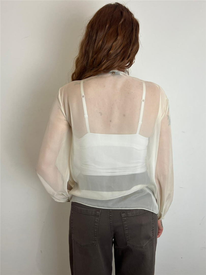 Blusa Con Rouches Frontali Scollo A V - Souvenir cod. T39R0692 main:sha1=7b1d0a5b7e411112ea56d78606c3ad0b66069e5c