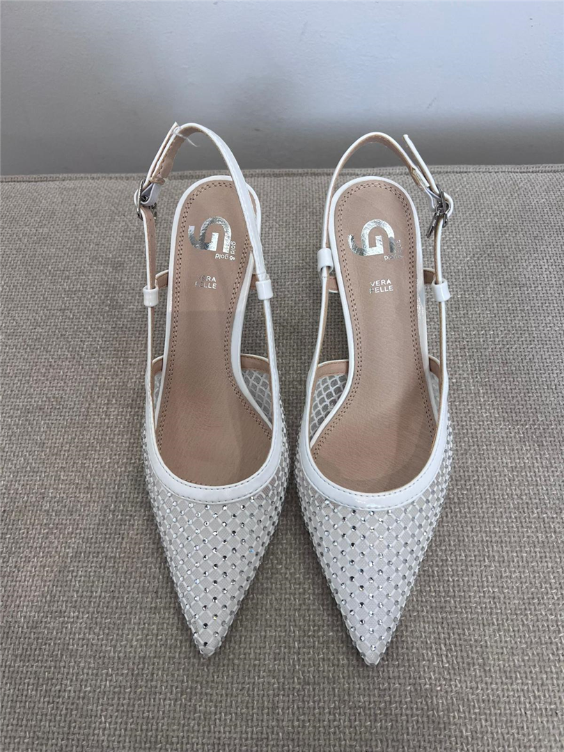 Slingback Retata Con Strass,sottopiede In Pelle Tacco Fine Cm 8 - Gold&gold cod. GD391 main:sha1=31de59b4414efd7b67611f67a4cea8d7a02df8e9