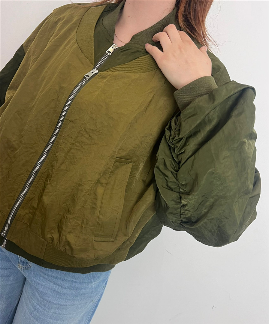 Bomber Corto Con Maniche Arricciate E Zip Frontale - Imperial cod. VHP8LBX main:sha1=449cbfb44d2fcccdae0aeea37c24628d3eaec7e4