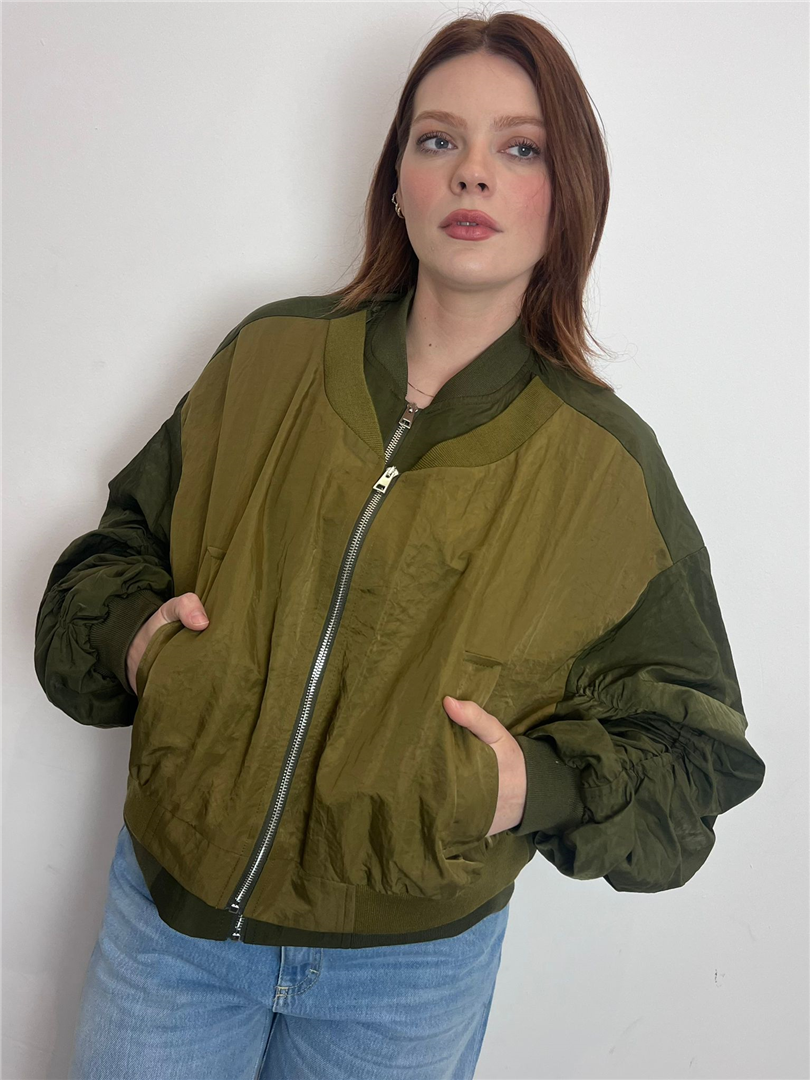 Bomber Corto Con Maniche Arricciate E Zip Frontale - Imperial cod. VHP8LBX main:sha1=d5a06174c462a2f042b81a9740bba4350122948e