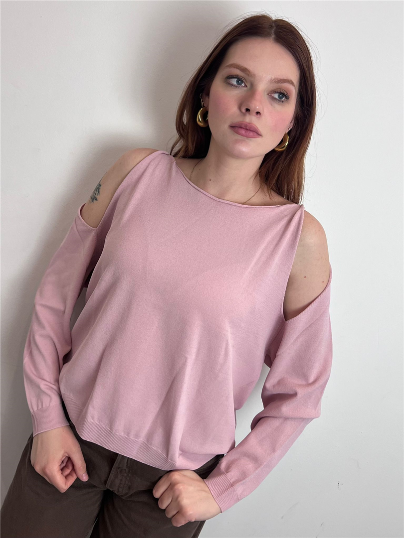 Maglia ampia con maniche a pipistrello e taglio oversize - Blu Maglia ampia con maniche a pipistrello e taglio oversize - Blu