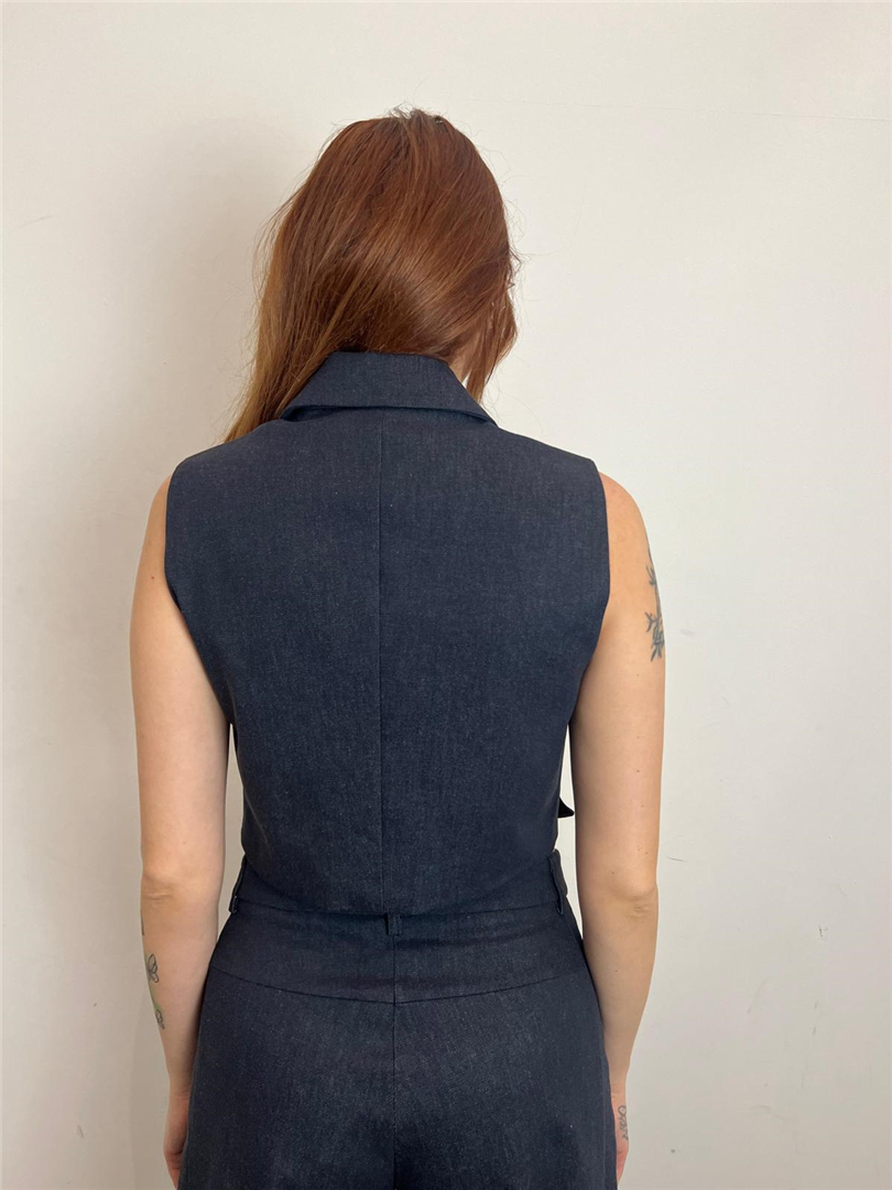 Gilet Corto Doppio Petto Con Revers E Tasche - Imperial cod. LD43LAS main:sha1=d249ae7833054ac6841f0e44fd750e708e2515ab