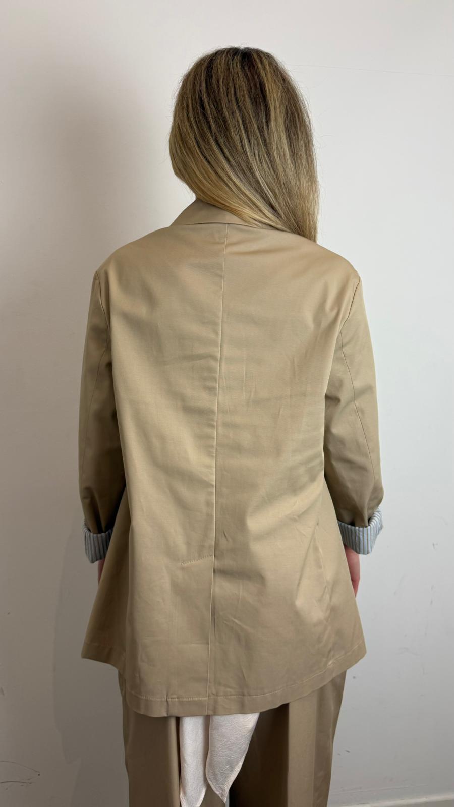 Giacca In Popeline Con Risvolto Sabbiato - Philia Loft cod. A02N0043 main:sha1=7d8e92e2370e96204d033e0dfc2cf344b4cef57b