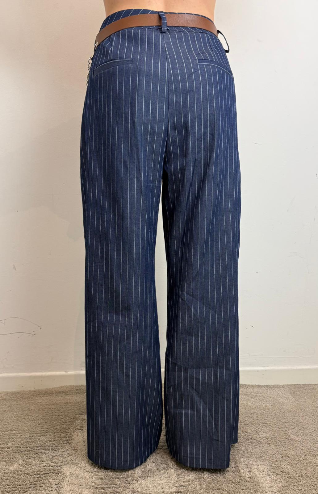 Pantalone Palazzo Gessato Con Cintura - Haveone cod. PVS_Q354 main:sha1=71dab6fb4491a6a6e24ac698d3438ff9ad06231d