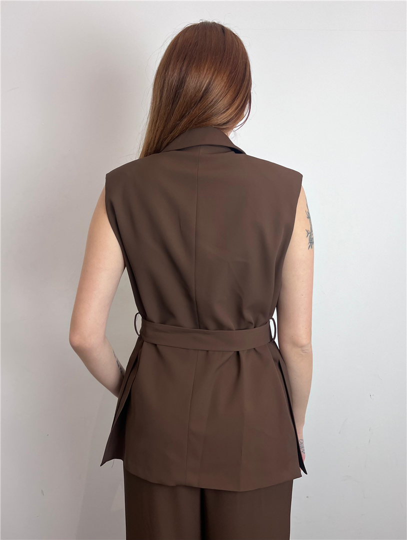 Gilet Lungo Con Cintura - Vicolo cod. TAB1664 main:sha1=37aa7238e6c8a447ba401da1a45b02f7dc801810