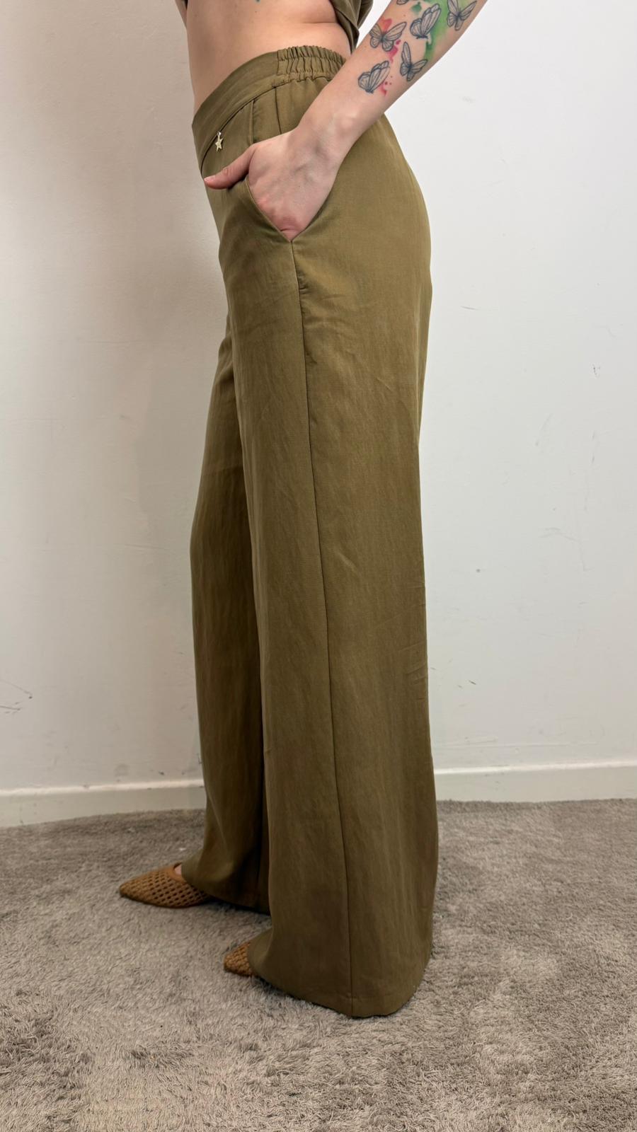 Pantalone Palazzo Con Elastico In Vita - Souvenir cod. G39P1254 main:sha1=0e368eae0c25baea7bfc5c16a6a9ace5533eb1ed