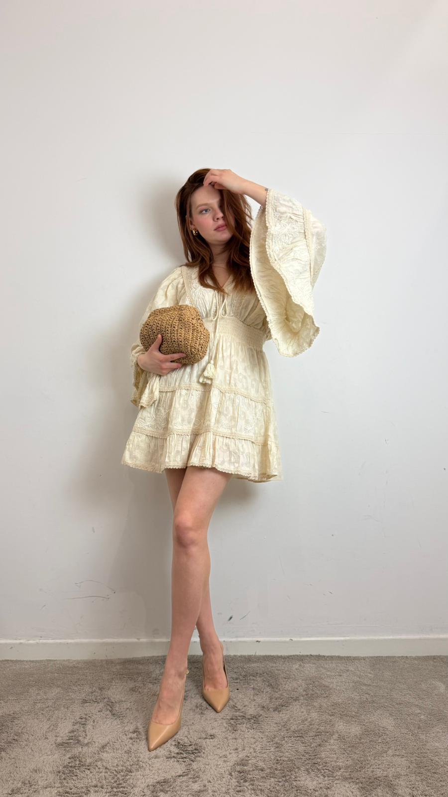 Abito Corto Elastico In Vita E Manica Ampia - Souvenir cod. A39P1171 main:sha1=d83ab123fd316a30afed23c2f22dfe37be639711