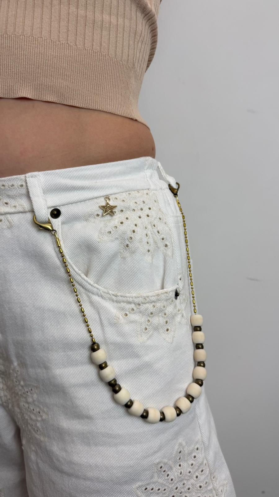 Pantalone Barrel Elastico In Vita Con Ricamo E Accessorio - Souvenir cod. M39F1231 main:sha1=56e8dc15d2ea17ebe3b5399d5e7ad0e3bc5f13a5