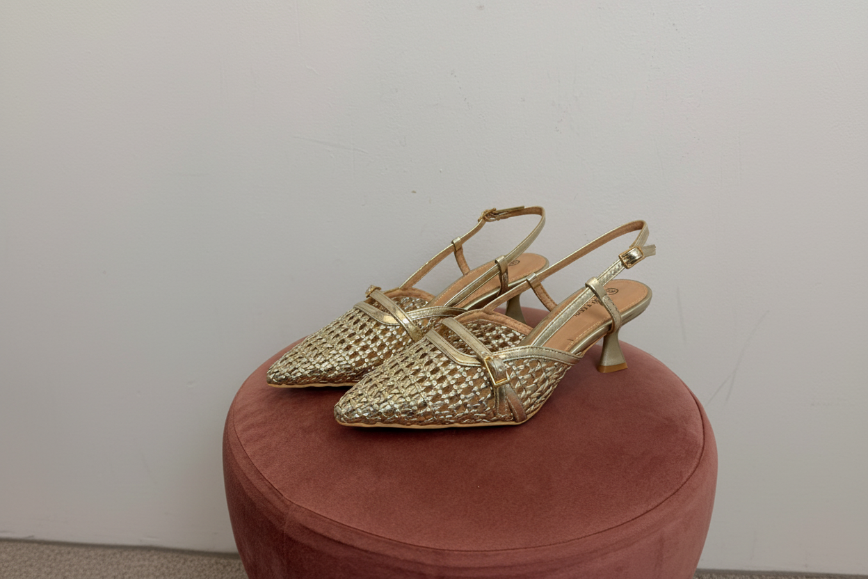 Slingback Lavorazione Intreccio Laminato Cinturino Regolabile Tacco 4 - Via Mondana cod. PE51LAM main:sha1=ebe0c00d0389ca474972a62154e09dbaa012cb0a
