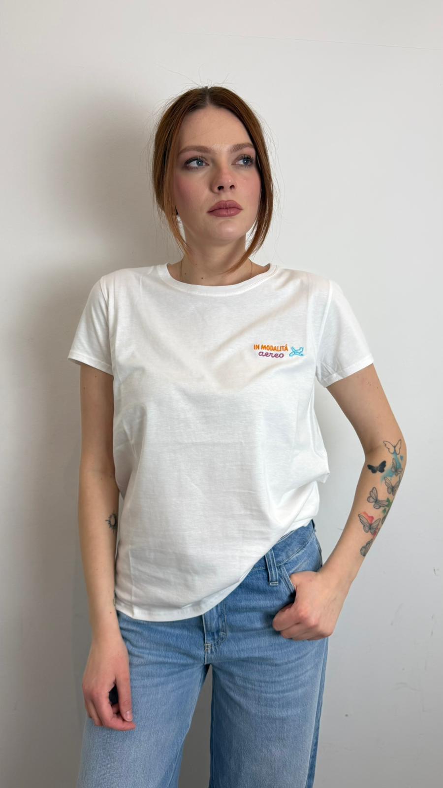 T Shirt Stampa In Modalità Aereo - Vicolo cod. RAB0606 main:sha1=fd371a8a90ecbd0b40078efa7545a9d54a44090a