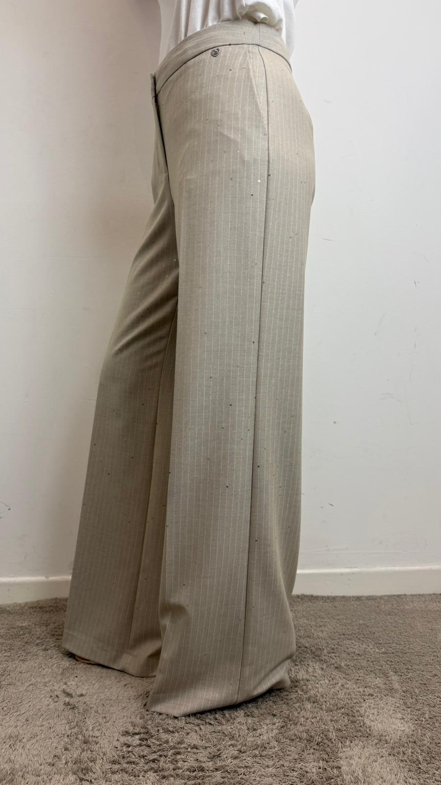 Pantaloni Palazzo A Vita Alta Effetto Micropaillettes - Please cod. P493TFATIM main:sha1=79224325779c2975a327fc71591955ab5d03220d