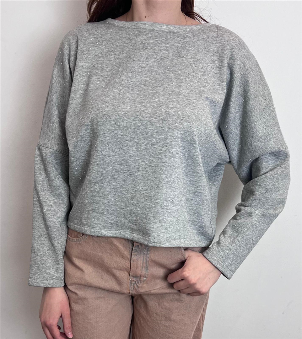 Felpa Garzata Crop Con Strass - Please cod. F0J1DRD000 main:sha1=8a1e2ec04471976d37f1a27b7ebe589fd6207fdd