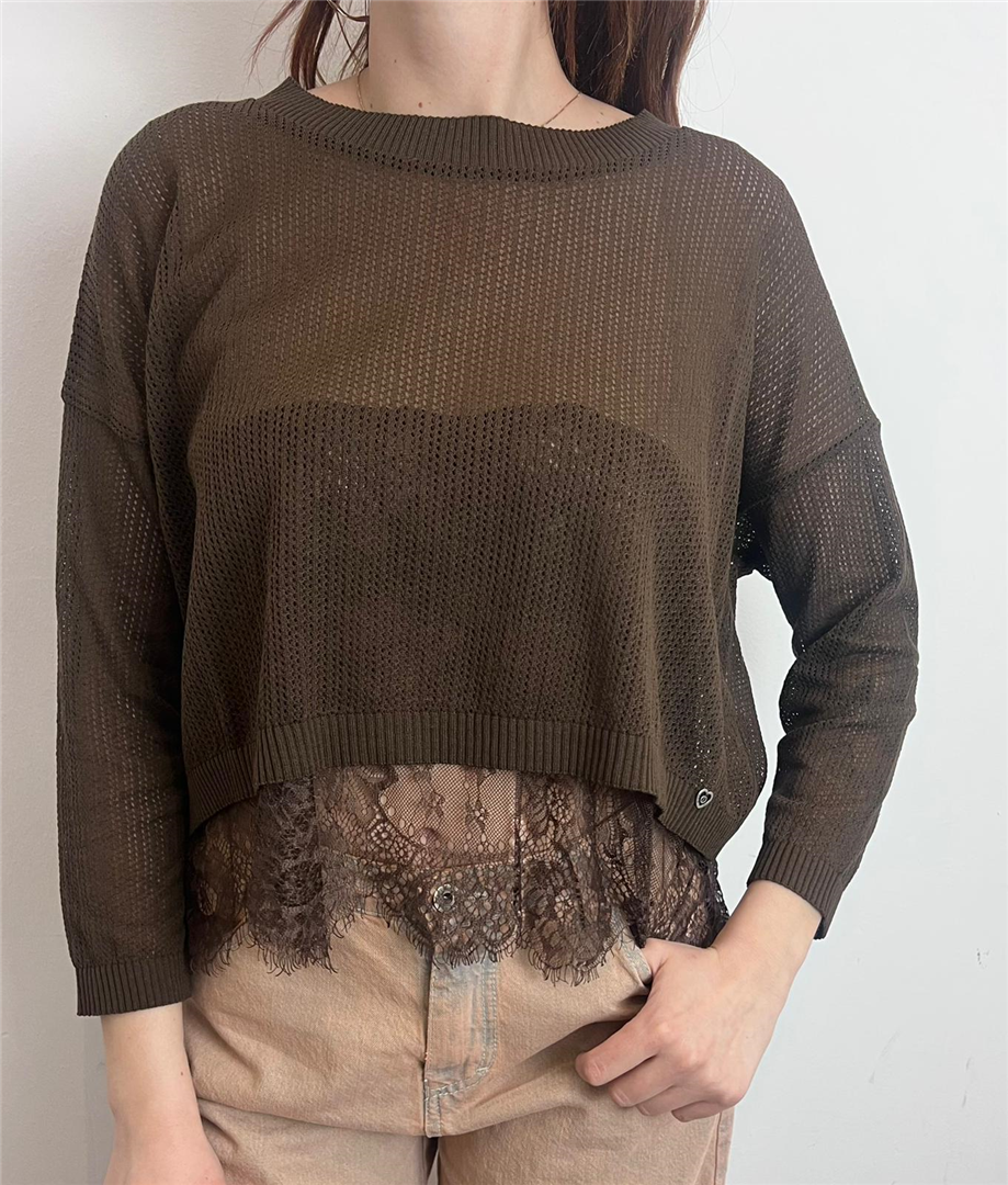 Maglia Traforata Con Sottoveste Di Pizzo - Please cod. M840526125 main:sha1=32d482ba83511fe26ed0210c6fcbeb52150d7229