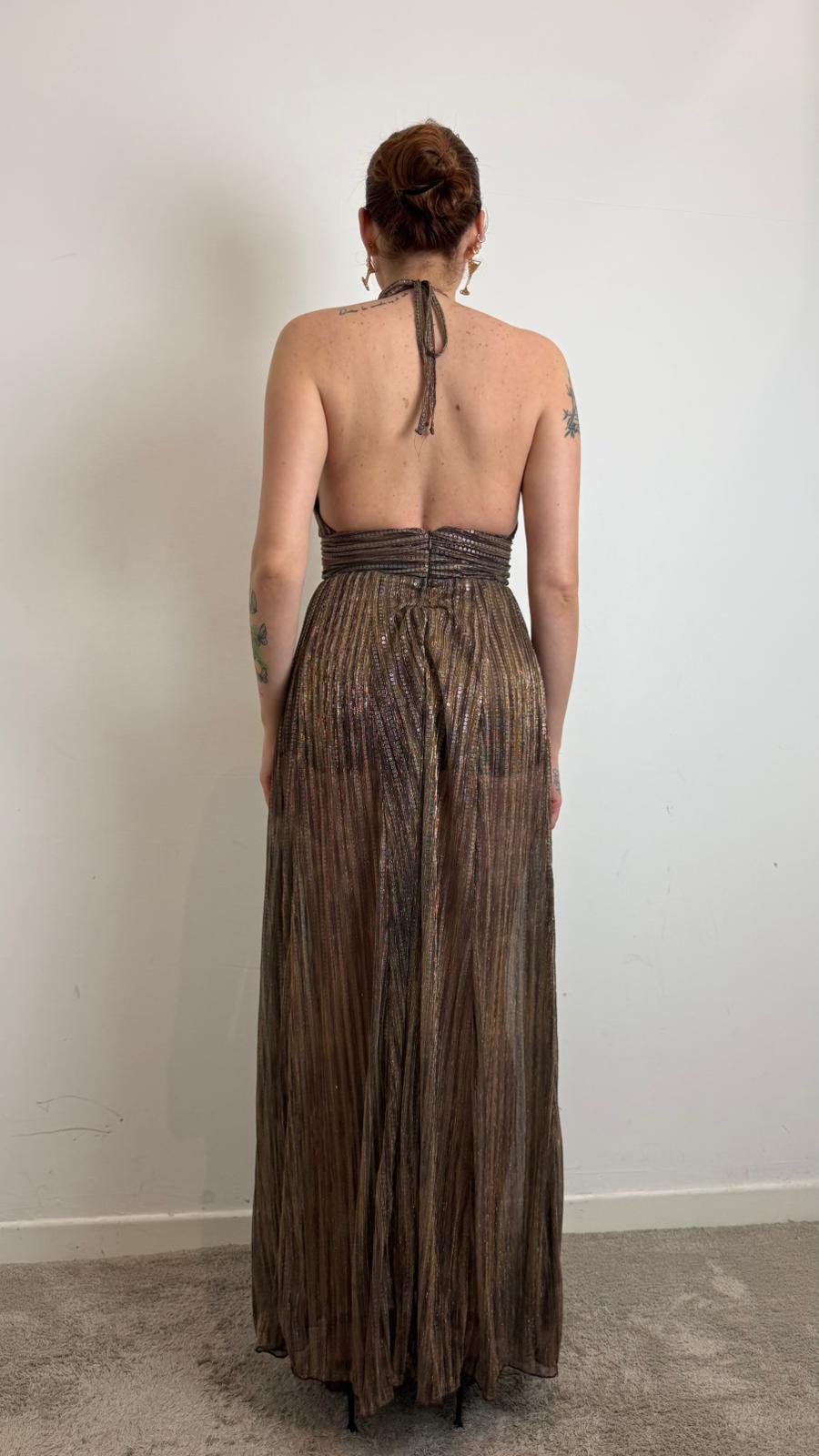 Abito Luxor Dress In Lurex E Paillettes Con Spacco Laterale - Silence Limited cod. AB4125P main:sha1=2ea8c973eb7c57d589ca4cf5d01122f28ac8ec79