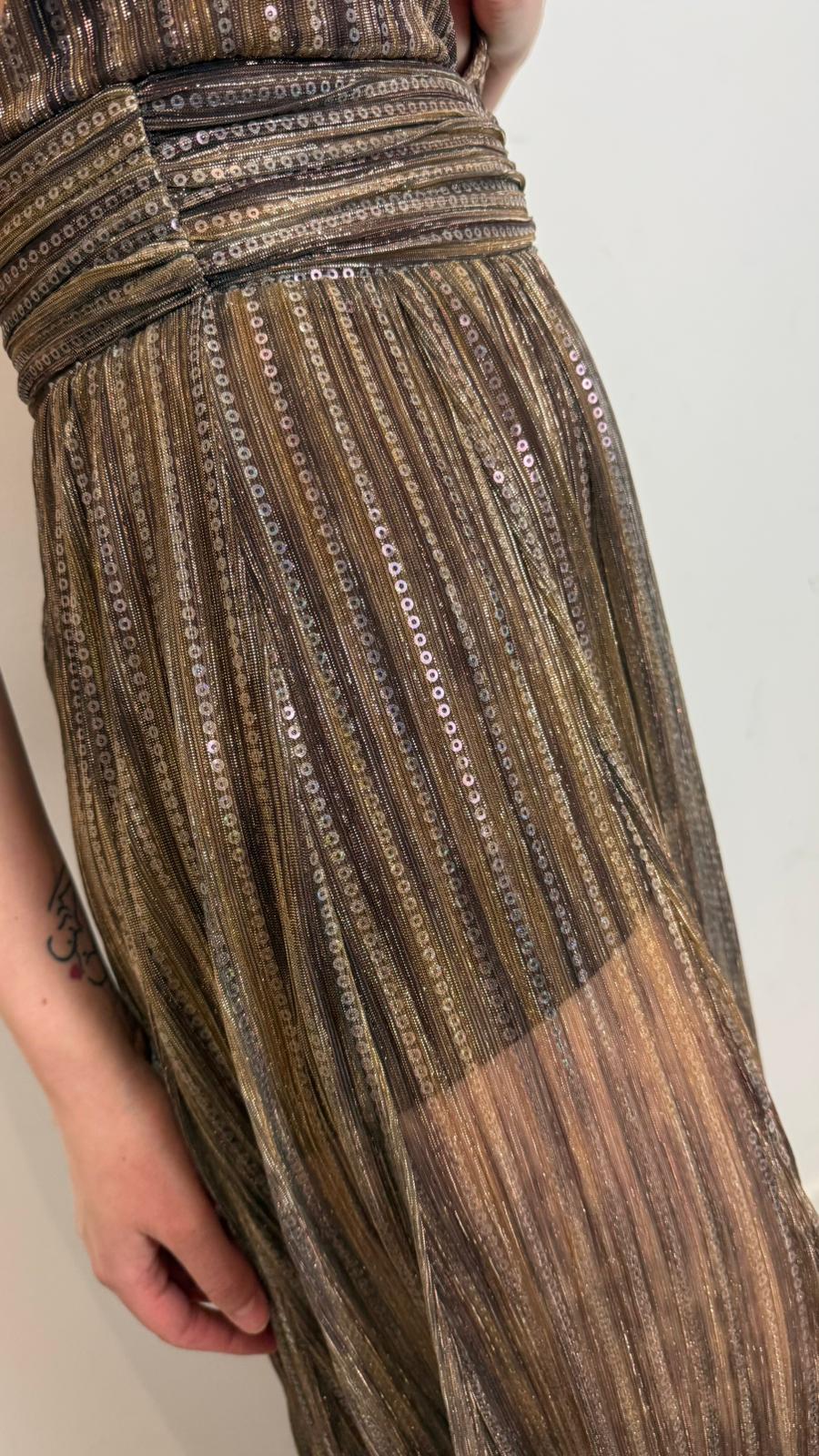 Abito Luxor Dress In Lurex E Paillettes Con Spacco Laterale - Silence Limited cod. AB4125P main:sha1=fa424b1f47d544e95b613c73768f94aeab8d5d5d