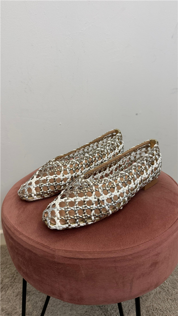 Ballerine Lavorazione Intrecciata - Gold&gold cod. GP941 main:sha1=7850a4df6208bf80294da93f01458eb90695a268