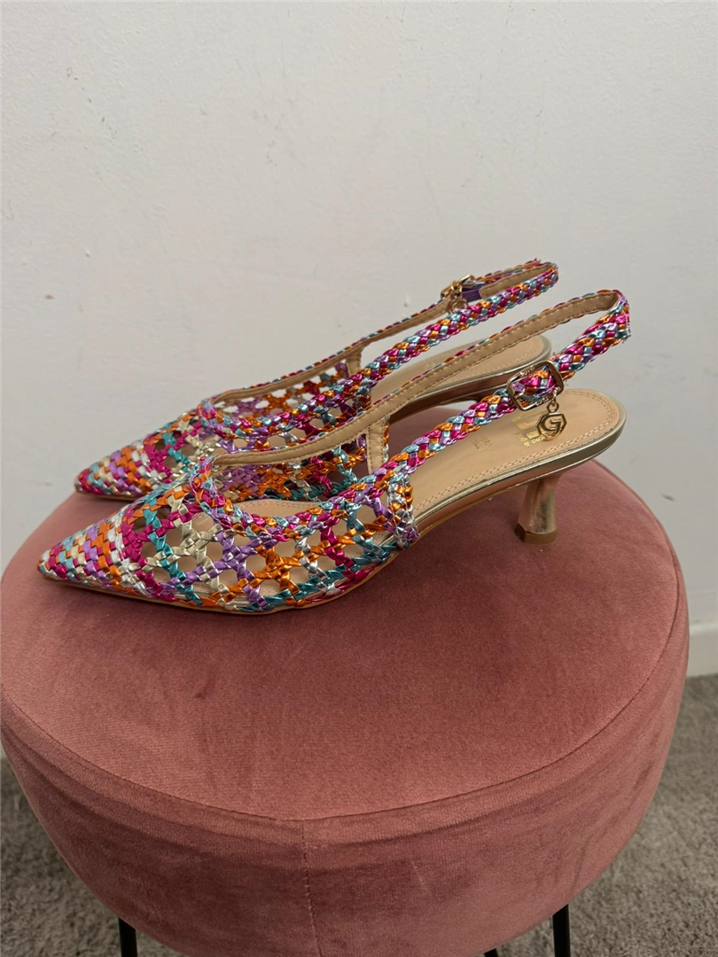 Slingback Lavorato Intreccio Con Cinturino Regolabile Tacco 5 - Gold&gold cod. GD246 main:sha1=e6c23a3a9f4320b184dbe4475b0b117f64a01fb7