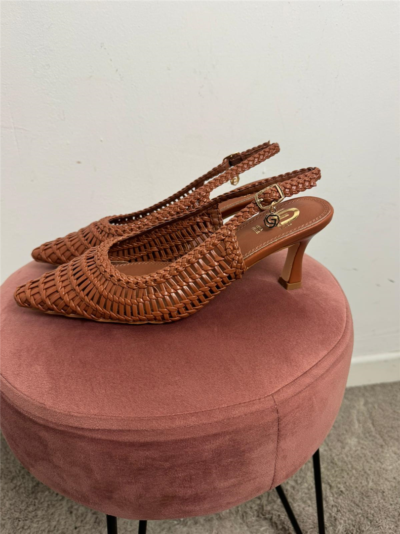 Slingback Lavorazione Intreccio Fitto Regolabile Tacco 7 - Gold&gold cod. GD403 main:sha1=81a470ab80f46e192735f4f509c7b4f27a26e4e2