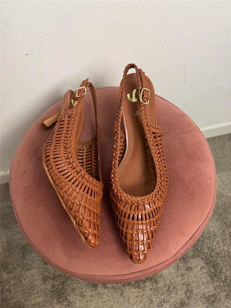 Slingback Lavorazione Intreccio Fitto Regolabile Tacco 7 - Gold&gold cod. GD403 main:sha1=f817cda08a69aca84cc6af27c6986591891db045