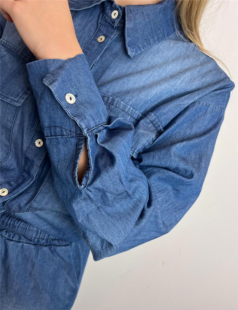 Camicia Chambray Con Nodo - Vicolo cod. TAB1879 main:sha1=e73f4858697ff0618a7fda83cf8e861b3e47e9e0