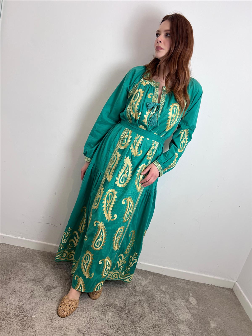 Abito Lungo Con Ricami Frontali E Cintura - Souvenir cod. A39P1177 main:sha1=8e59867aabea78f827509afc5b1ae590477125ab