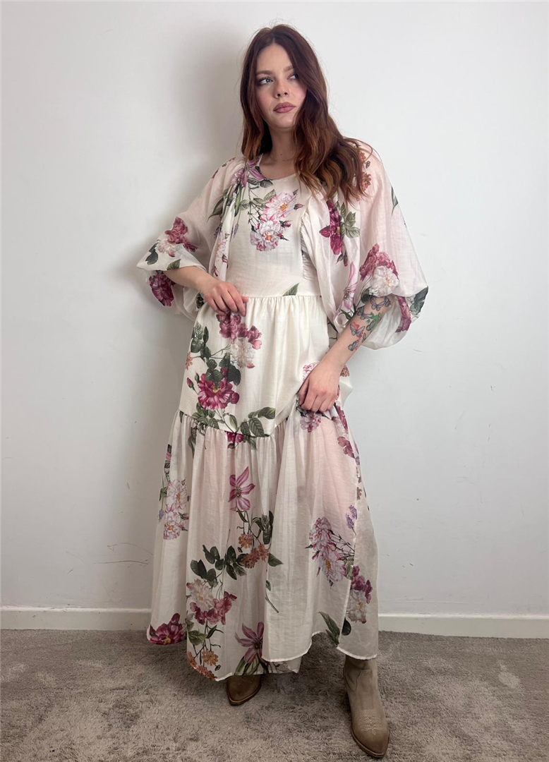 Abito Lungo Manica Ampia Fantasia Floreale - Vicolo cod. TAB1967 main:sha1=ea85fbb108b611a24e3db4f305814b4f1c4e6f65