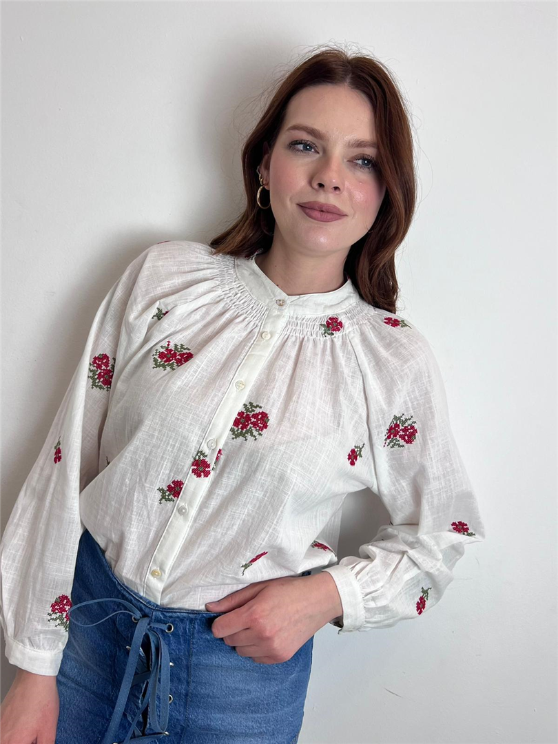 Camicia Coreana Con Ricami - Souvenir cod. D39V1344 main:sha1=cca89905362448c246e4105ed91b18d0666b6b89