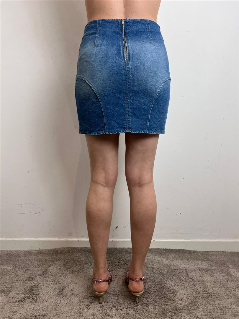 Mini Gonna Denim Strett Stringata - Haveone cod. GMA_Q129 main:sha1=4952e6496c593b10f4c375e02505b3d794f2f540