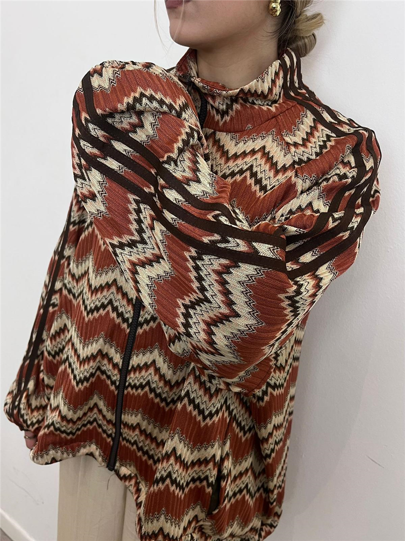 Bomber Multicolor Con Zip E Coulisse Sel Fondo - Souvenir cod. F39X1248 main:sha1=b73c5a3509f0488488189f57109f1c0c7ed78994