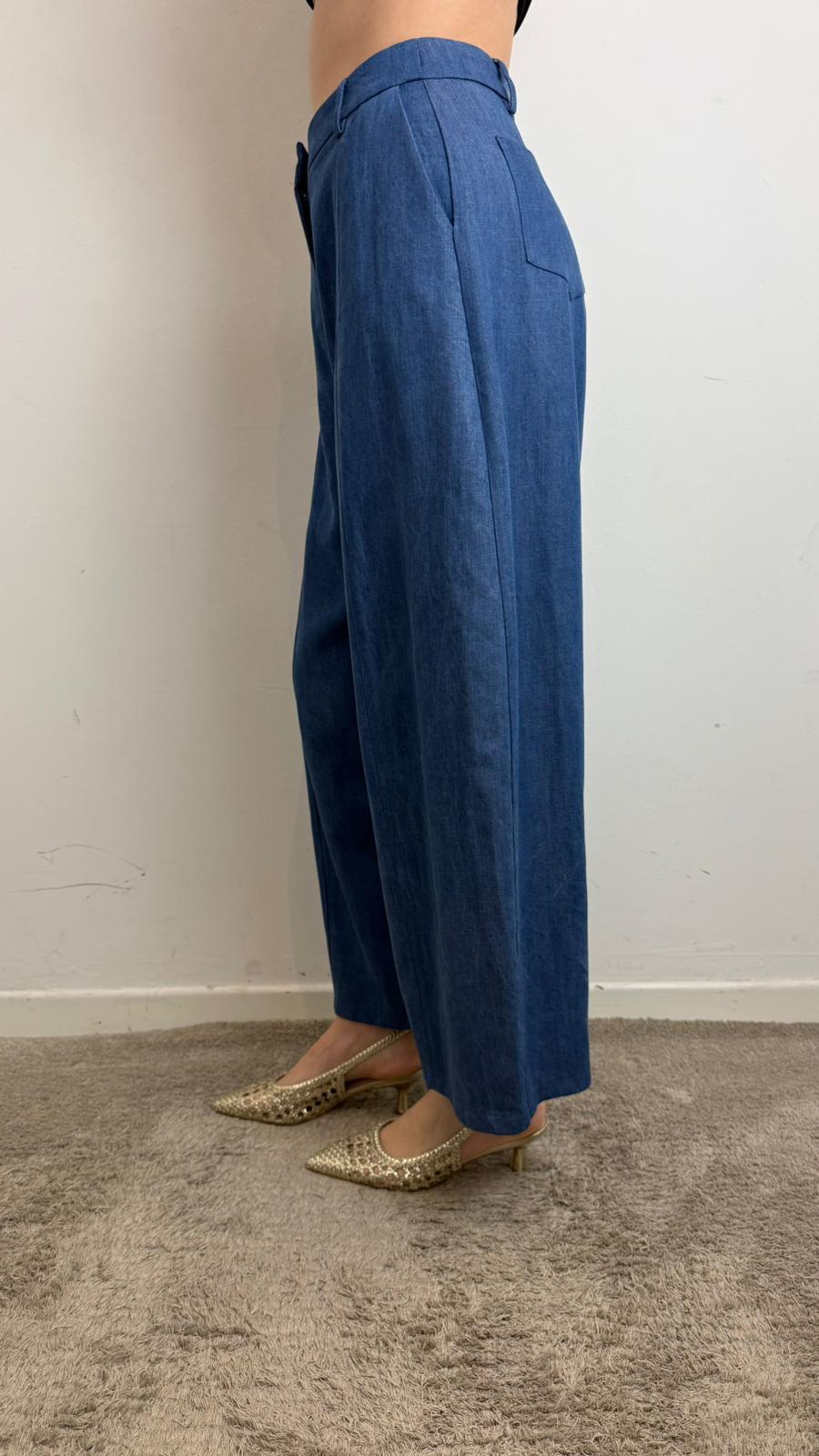 Pantalone Baggy In Chambray - Imperial cod. P6M0LGZ main:sha1=beac571ca173e15f162da19db16a23e2475b89ff