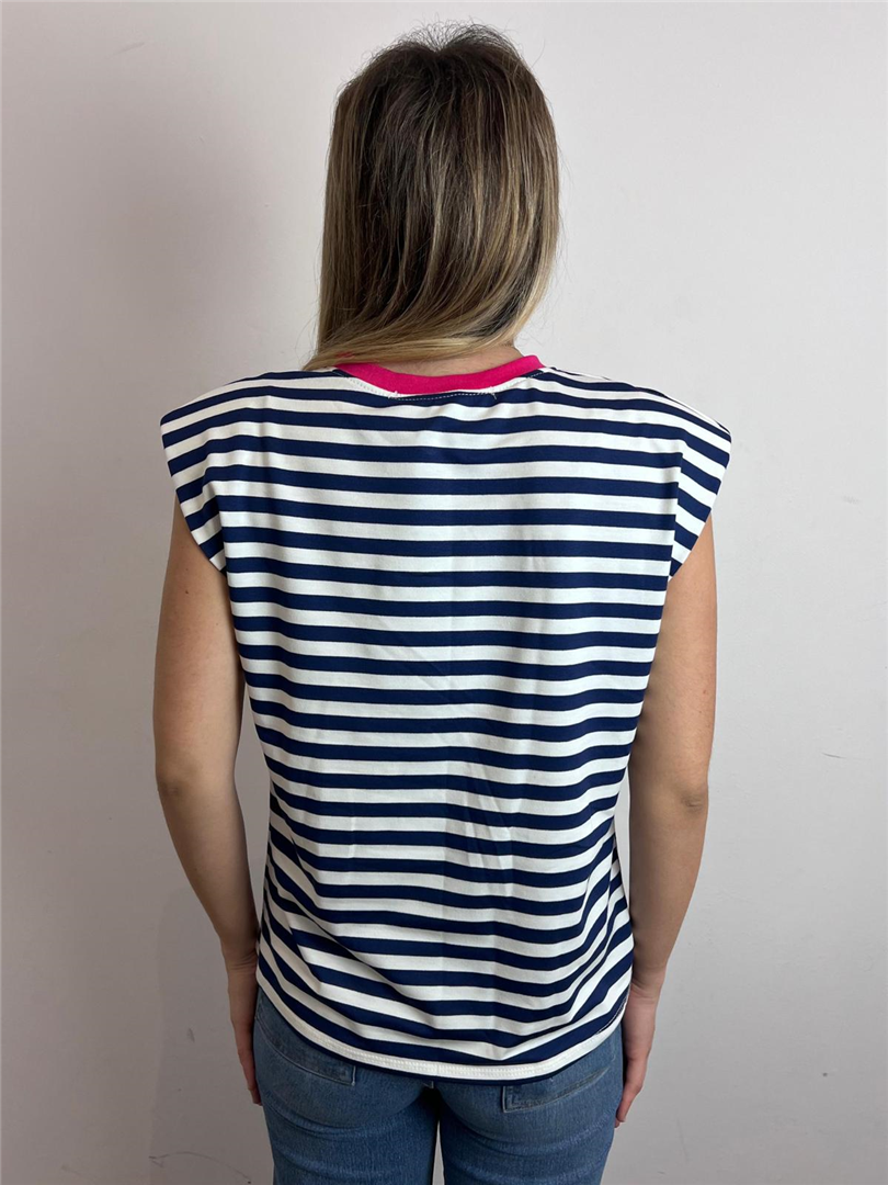 T Shirt Giromanica A Righe Con Spalline - Haveone cod. TSS_Q111 main:sha1=519c4d4ad87912f10ac636e83761281a234da5fc